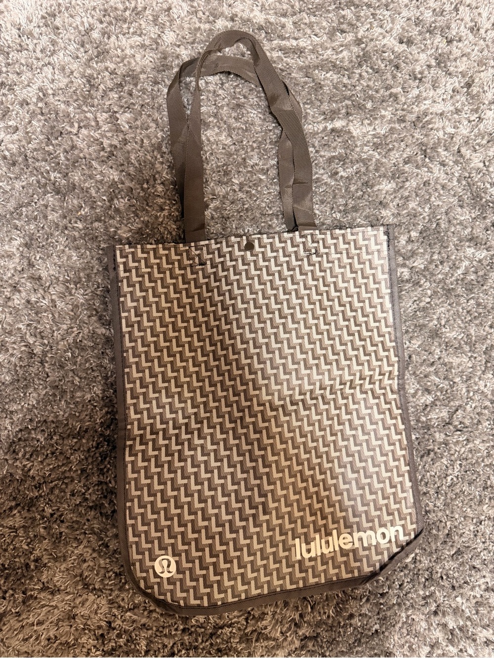 lululemon athletica Brown Patterned Reusable Tote